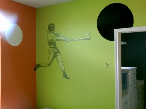 vinyl wall art: baseball!