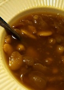 Lima & garbanzo bean soup