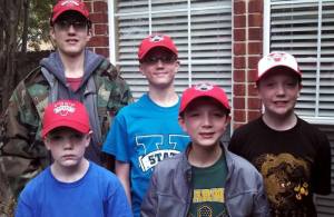 boys in VSU hats - March 2014